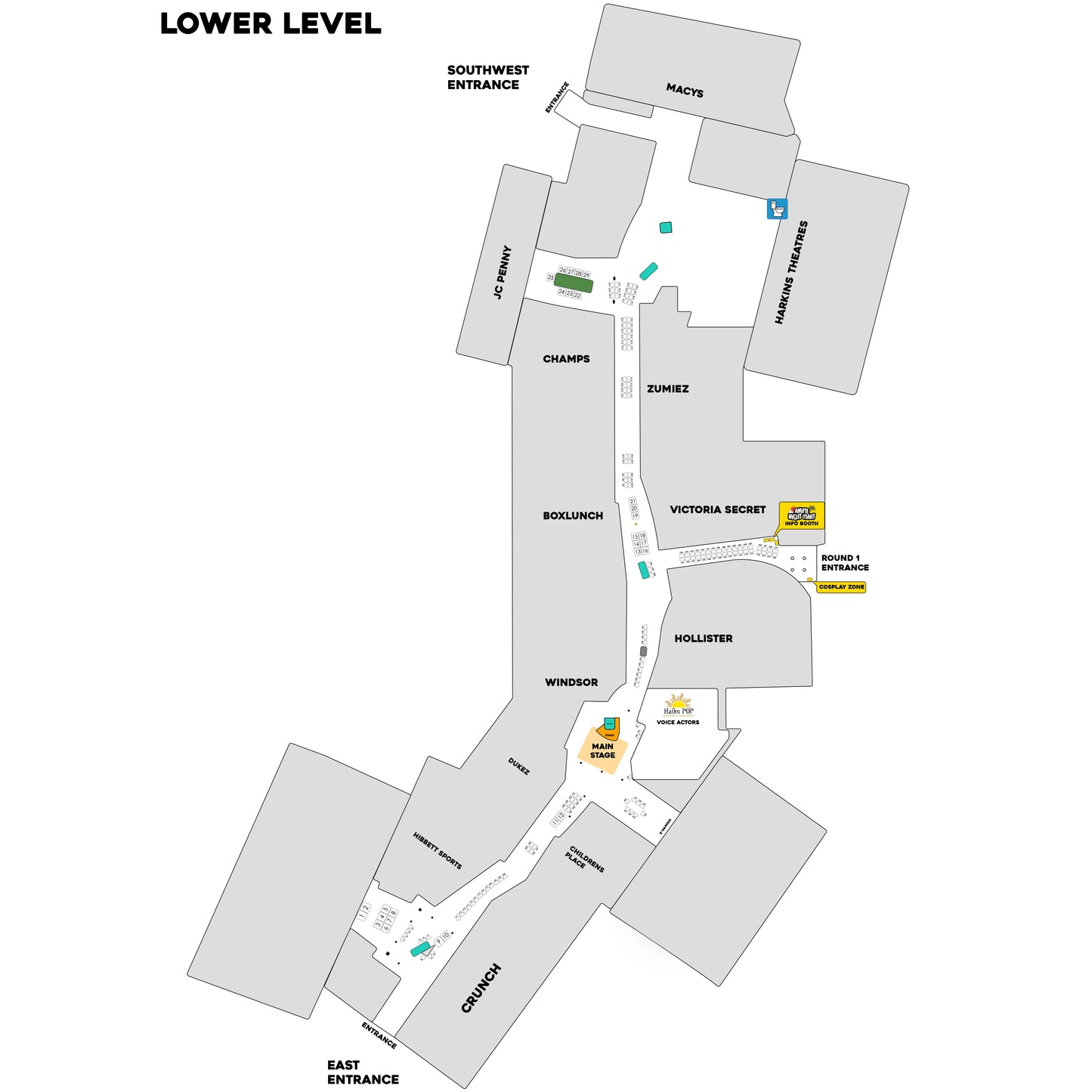 Lower Level A 6x4 Booths June 20th-21st | A1-A60