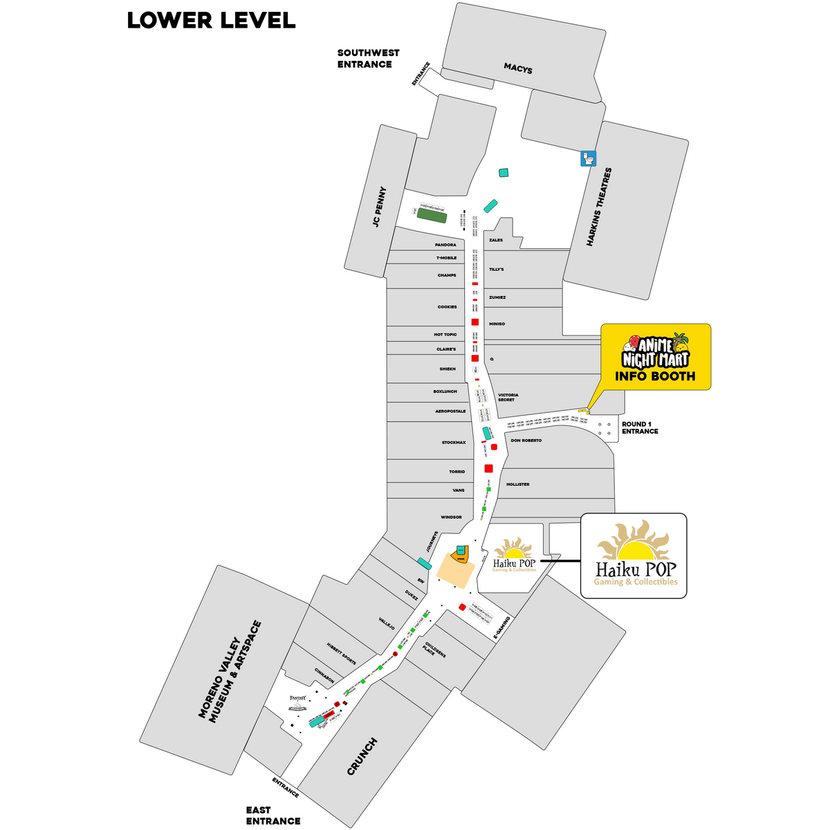 MV Lower Level A 6x4 Booths December 5th & 6th | A1000-A1067