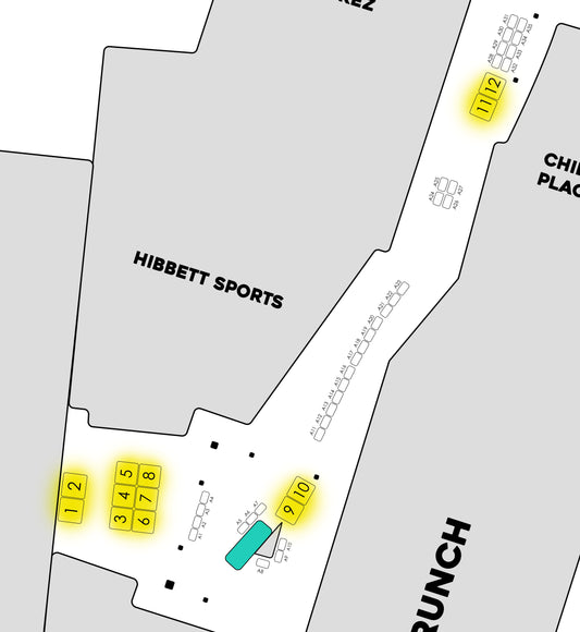 Lower Level 10x10 Booths June 20th-21st | 1-29