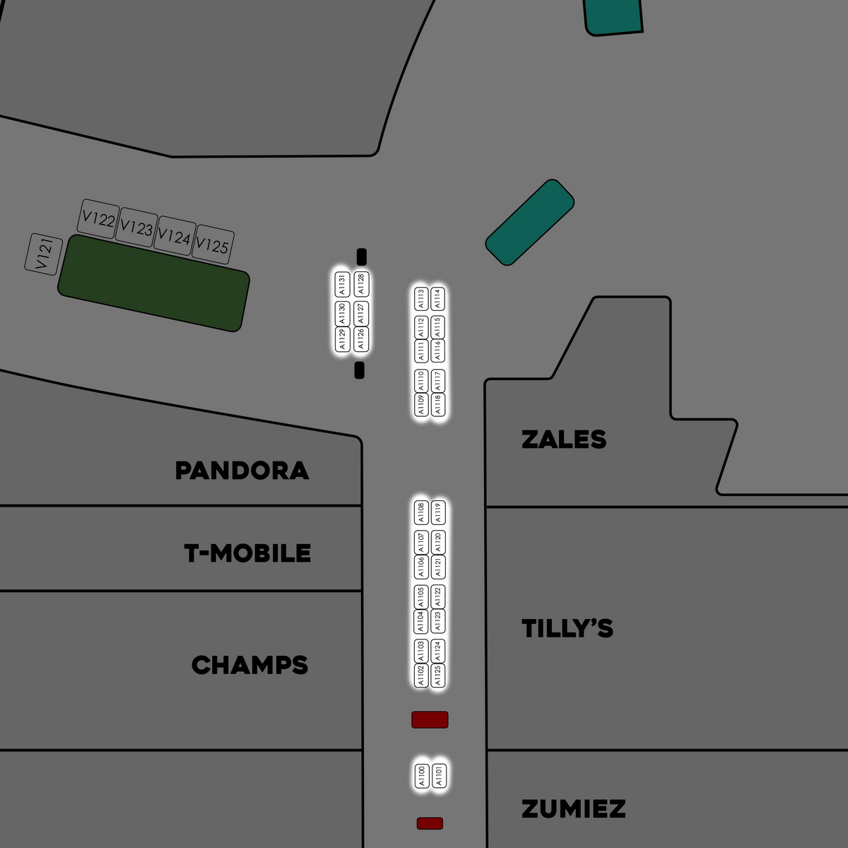 MV Lower Level A 6x4 Booths December 5th & 6th | A1068-A1131