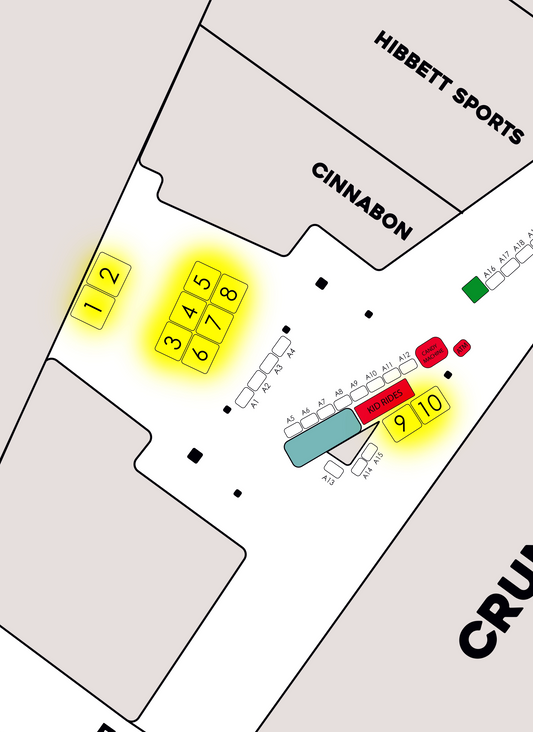 Lower Level 8x10 Booths September 12th & 13th | 1-34