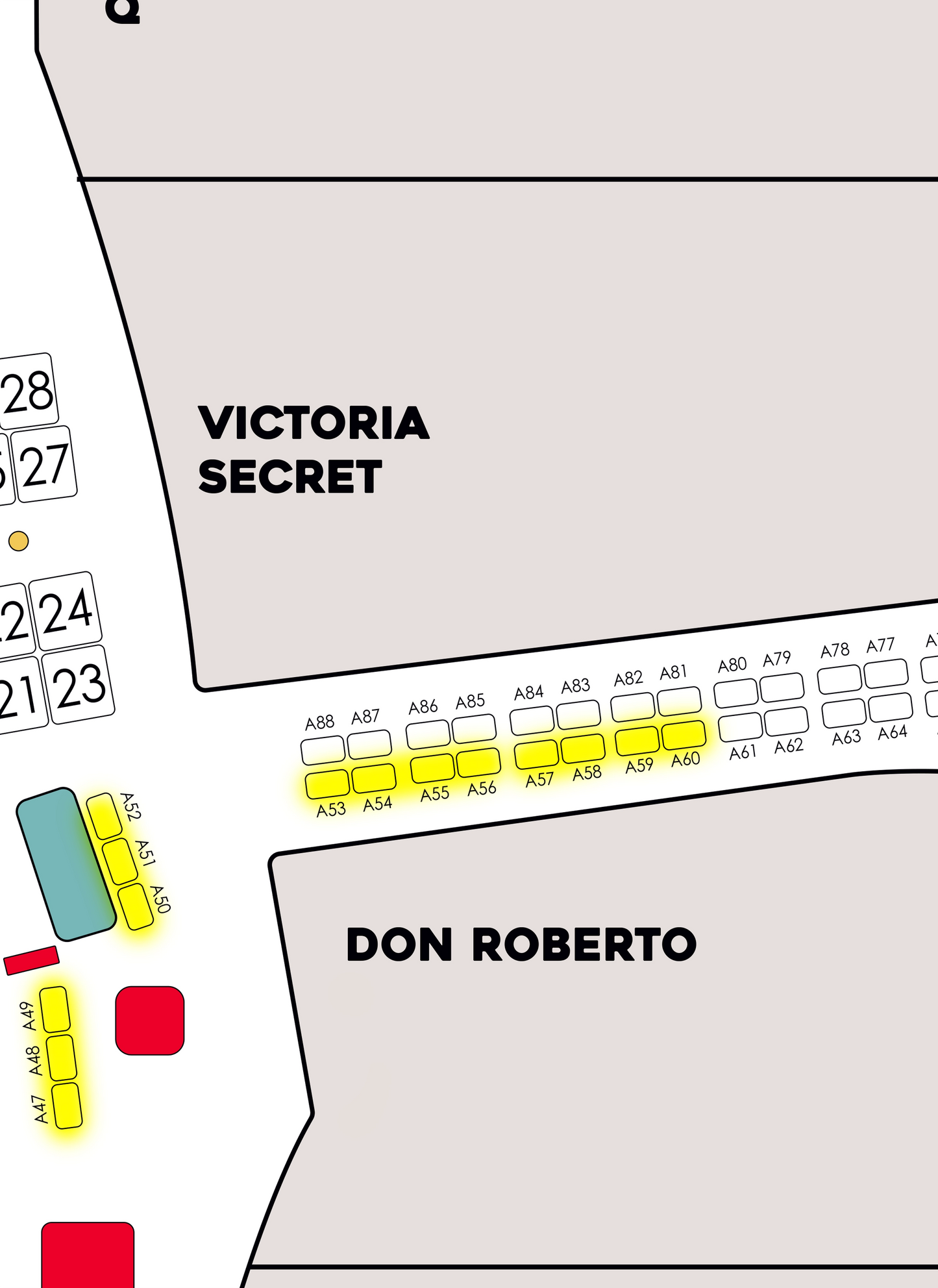 Lower Level A 6x4 Booths September 12th & 13th | 1-60
